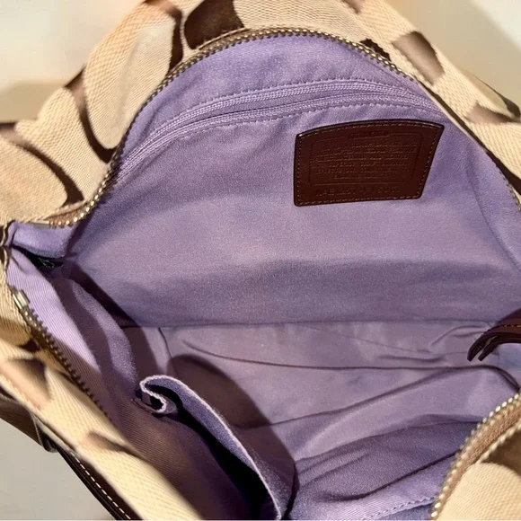 Coach Signature Jacquard Swingpack Crossbody Shoulder - Picture 6 of 6